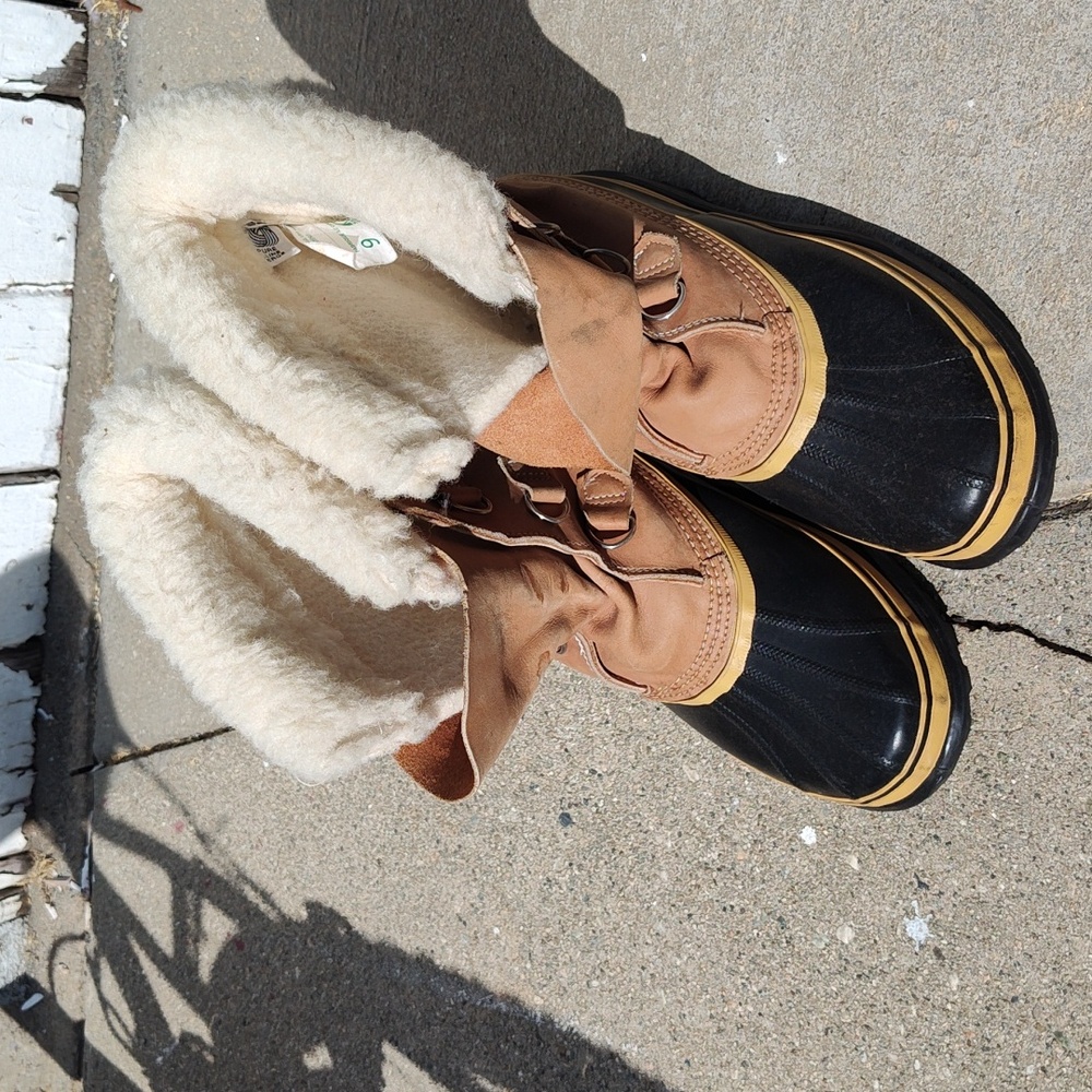 Sorel Tan Caribou Winter Snow Boots Mens Size 9